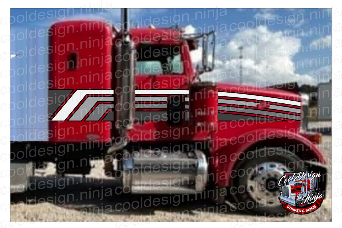 Ground Fault Short Hood 36in Bunk Peterbilt Stripe Kit – Cool