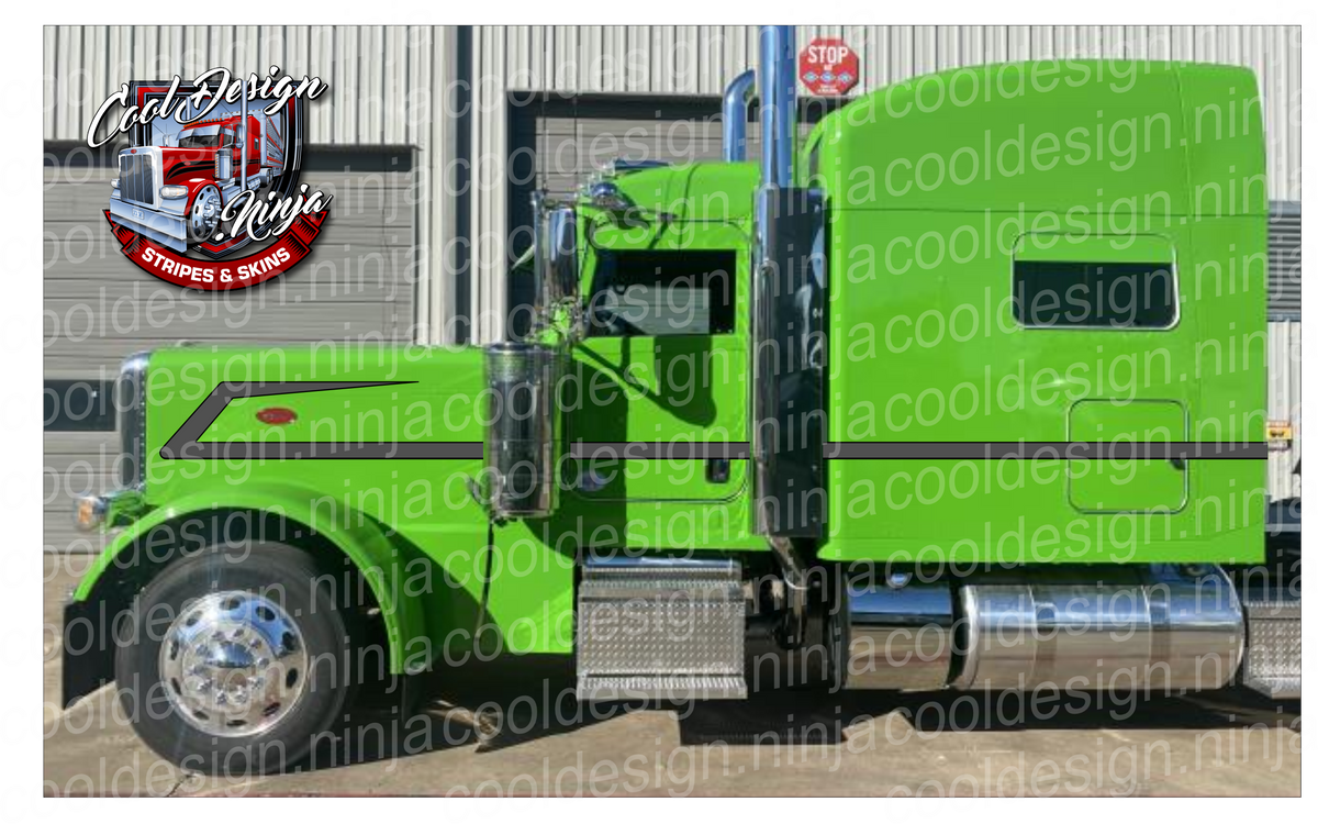 SKIKEページ Silver Slate and Black Hard Overwedge Peterbilt Stripe Kit