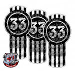 Unit 33 Black and Chrome Kenworth Emblem Skins