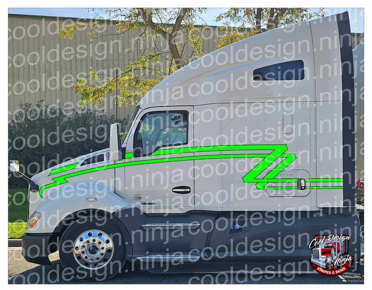 ZZ Seminole Kenworth T680 Stripe Kit – Cool Design Ninja