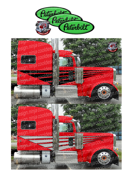 Hot Arrow Coastal Peterbilt Stripe Kit - Fleet Pack