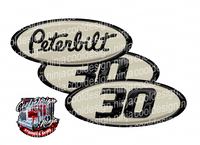 Black and Cream Unit 30 Peterbilt Emblem Skins