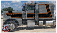 379/389 Black and Orange Chicago Peterbilt Stripe Kit