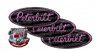 Black and Pink Peterbilt Emblem Skins