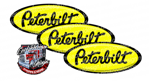 Black and Yellow Peterbilt Emblem Skins