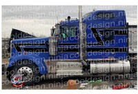Black and Grey 70s Overshadow W9 Kenworth Stripe Kit