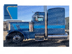 Azure Blue and Silver Leaf Effect Thick Overwedge Peterbilt Stripe Kit