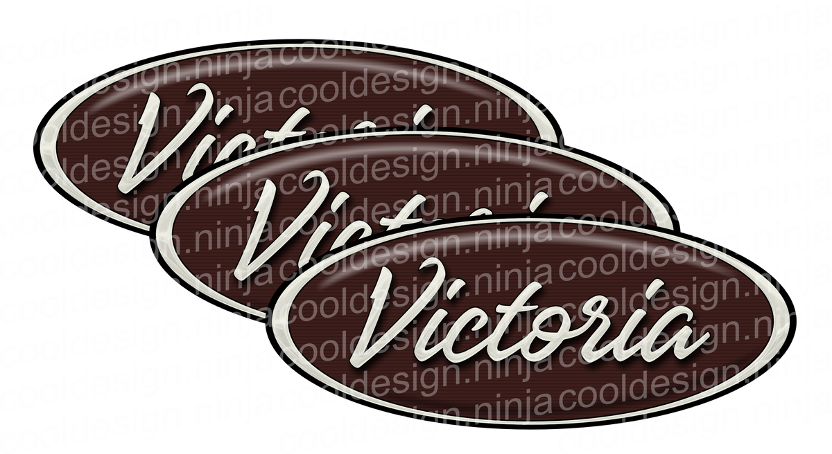 Cream and Brown Victoria Peterbilt Emblem Skins – Cool Design Ninja