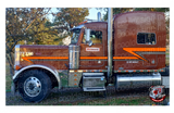 389 Peterbilt Dark Chrome Flying V Stripe Kits