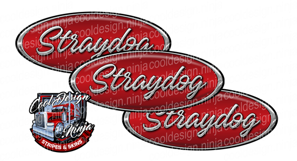 Classic Red Straydog Peterbilt Emblem Skins