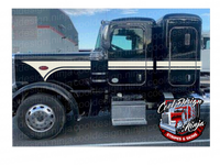Cream Curved Underwedge 379/389 Peterbilt Stripe Kit