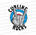Curling Rocks - Dumb Beer Fridge Decal