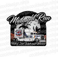 Midnight Run - Dumb Beer Fridge Decal