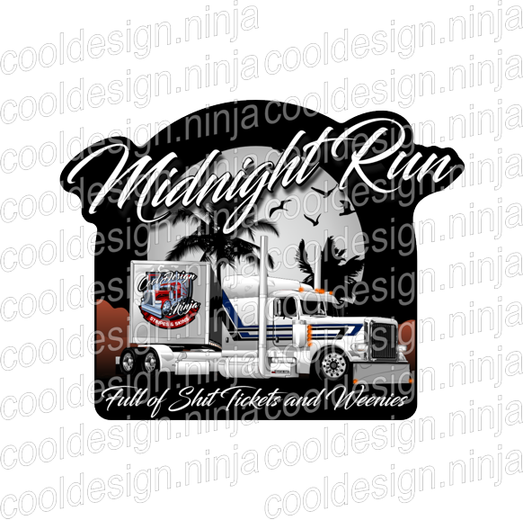 Midnight Run - Dumb Beer Fridge Decal