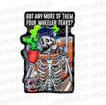 Four Wheeler Tears - Dumb Beer Fridge Decal