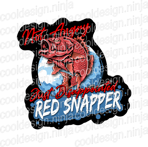 Red Snapper - Dumb Beer Fridge Decal