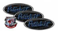 Dark Blue Black and Grey Peterbilt Emblem Skins