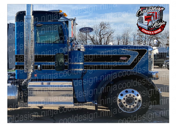 Flying Elbow Daycab Peterbilt Stripe Kit