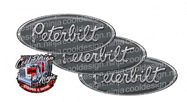 Grey Peterbilt Emblem Skins