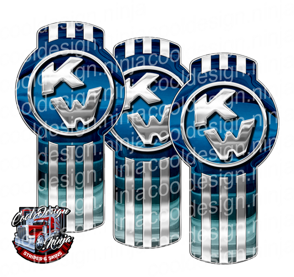 HB Blue Fade Kenworth Emblem Skins