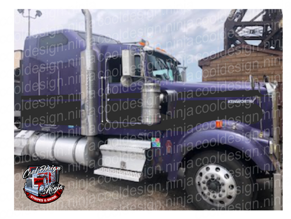 Dark Grey and Black Kenworth Seminole Stripe Kit