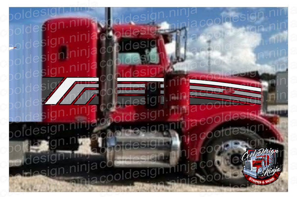 Ground Fault Short Hood 36in Bunk Peterbilt Stripe Kit