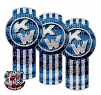 Blue and Silver Krooked K Kenworth Emblem Skins