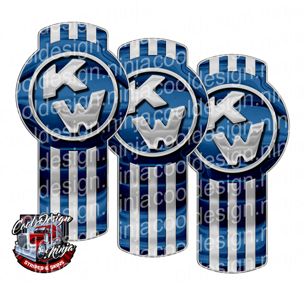 Blue and Silver Kenworth Emblem Skins