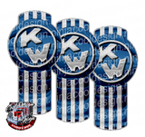 Blue and Silver Krooked K Kenworth Emblem Skins