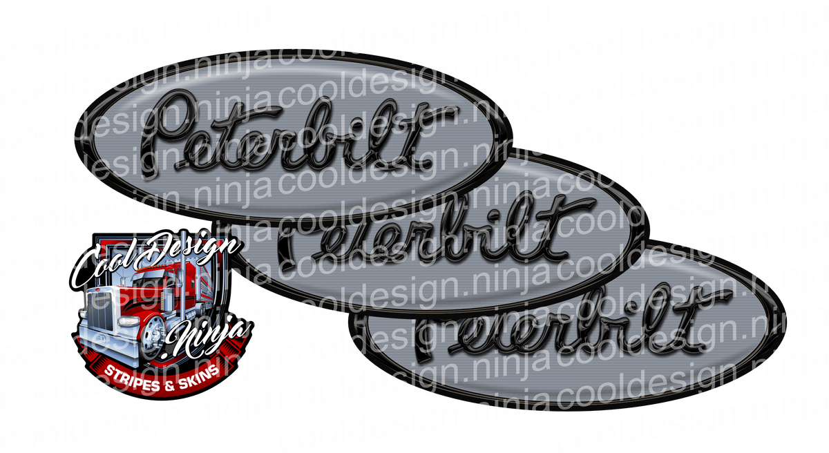 North Sea Grey Peterbilt Emblem Skins – Cool Design Ninja