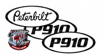 Black and White Unit P910 Peterbilt Emblem Skins
