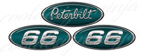 Dark Green Peterbilt Emblem Skins with #66 side logos