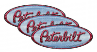 Pink and Blue Peterbilt Emblem Skins