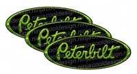 Chemical Green and Black Peterbilt Emblem Skins