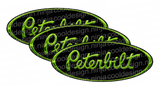 Chemical Green and Black Peterbilt Emblem Skins