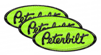 Chemical Green and Black Peterbilt Emblem Skins