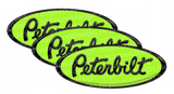 Chemical Green and Black Peterbilt Emblem Skins