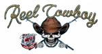 Reel Cowboy Skull Boat Decal