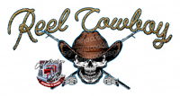 Reel Cowboy Skull Boat Decal