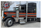 379/389 Black and Grey Double Slant Peterbilt Stripe Kit