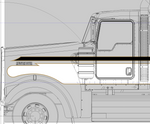 KW A-Model Daycab Seminole Peterbilt Stripe Kit