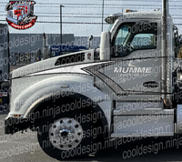 Silver Leaf Effect Cutting Edge T880 Kenworth Truck Stripe