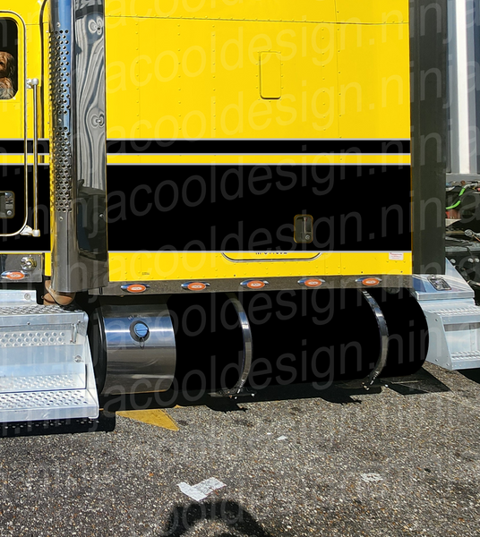 Black W9 Kenworth Tank Wrap Kit
