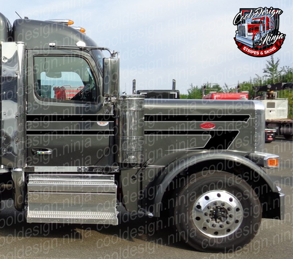 DCP Peterbilt 359/379/389 1/64 - Trattore Stradale Nero Con Serbatoi Cromati
