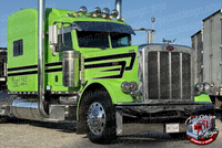 Silver and Black 379/389 Double Cees Peterbilt Stripe Kit