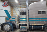 Teal and Chrome Effect Chicago Peterbilt Stripe Kit
