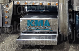 Teal and Chrome Effect Chicago Peterbilt Stripe Kit