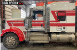 Cardinal Red 70s Overshadow Kenworth W9 Stripe Kit