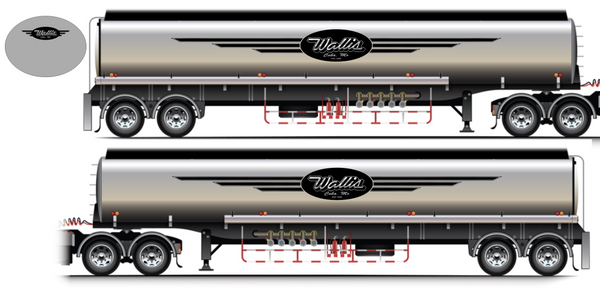 Wallis Tanker Trailer Stripe Kit