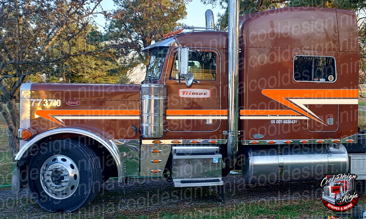 389 Peterbilt Dark Chrome Flying V Stripe Kits – Cool Design Ninja
